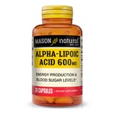 MASON NATURAL Alpha Lipoic Acid 600mg per Serving, Gluten Free ALA Suplemen, 30 Kapsul