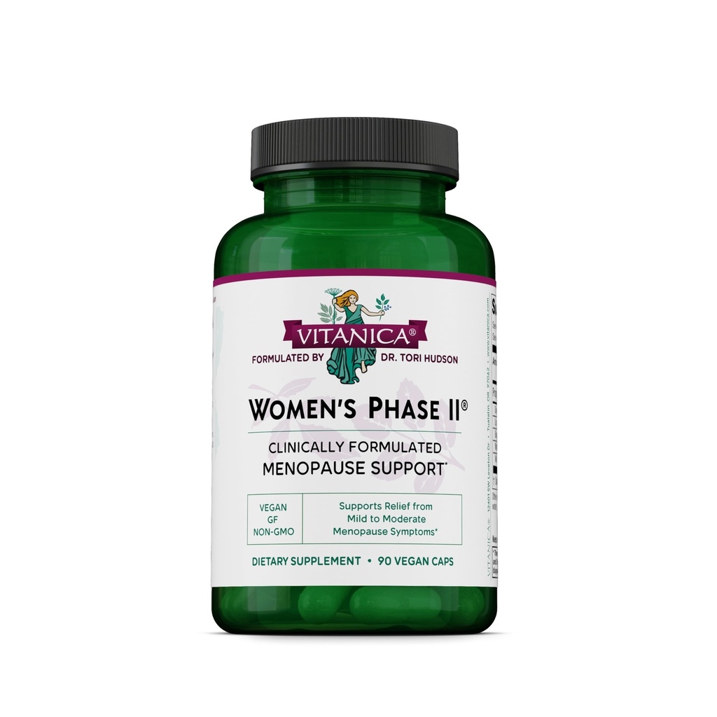 Vitanica Women 's Fase II, Menopause Support, Vegan, 90 Capsules