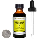 Lugol 's Iodin / 2% Solution / 2 Oz dalam Amber Glass Bottle / Free Dropper