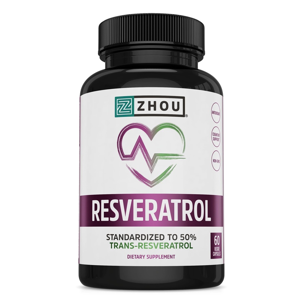 ZHOU Resveratrol: 29: Vcp, (BTL-Plastic) 10000mg 60ct