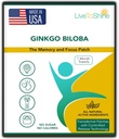 Live To Shine Ginkgo Biloba Patch - 30 Gingko Transdermal Patch - Satu Bulan Supply untuk Perempuan dan Pria - Amerika Serikat Dibuat