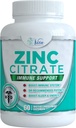 Zinc Citrate 30mg Tambahan - Dukungan Imune untuk Anak-Anak Dewasa Aman Suplemen Ammune Vitamin Alternatif untuk Lozenge Liquid dan Tewable Tablets