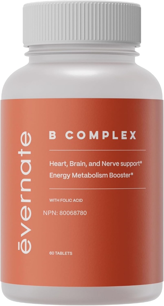 Kompleks B 124; Formula Comprehensive untuk Vitamin B Benefit 124; Vitamin B1, B2, B3, B5, B6, B12, Biotin Acid, Cholin, & Inosiol 124; Non GMO, Gluten Free 124; 60 Tablet