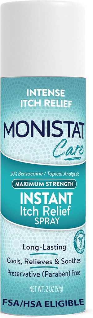 Monisstat Instant Itch Relief for Women, Feminine Care Spray, for Relief from Intense Vaginal Itch, 2 Oz