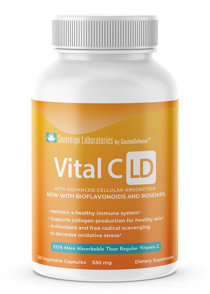 Vital C-LD - Enhanced Lipomal Vitamin C - 530mg Capsules - 120 Cacah