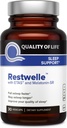 Kualitas Kehidupan - Restwelle - Premium Natural ETA dan Melonatin Suplemen - Non Groggy Formula dengan ETA dan Melonaciin SR - Non Habit Forming - 30 Kapsul