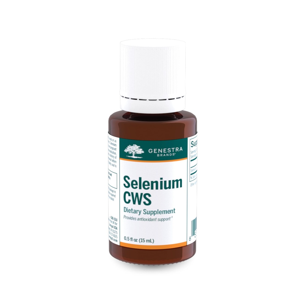 Genestra Brands Selenium CWS 124; Antioksidant Nutrient Support helpped Protect Against Oxidative Stress 124; 0.5 fs. oz.
