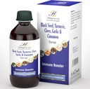 Elderberry Free Immune Dukung Syrup for Kids and Adults - Perfect Blend of Organic Black Seed, Turmeric, Clove, Cinnamon & Garlic - Toddler Immune Booster Tanpa Organic Elderberry Syrup