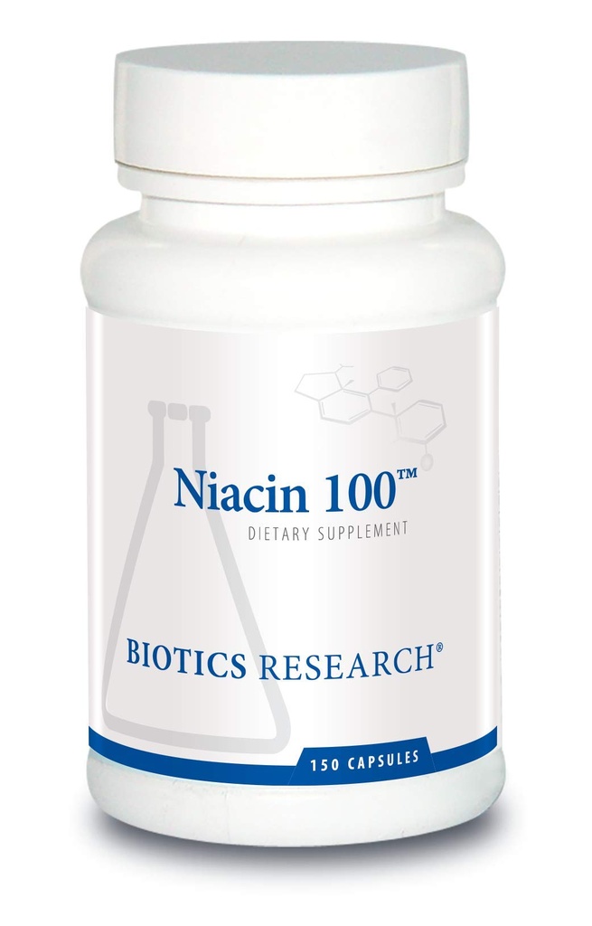 Penelitian Biotika Niasin 100, 100 Milligram Niasin, Vitamin B3, Cholesterol, HDL, LDL, Triglyceride, LP, Kesehatan Kardiovaskular, 150 Capsules