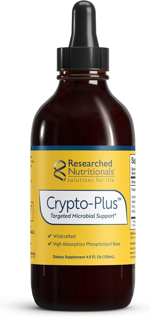 Penelitian Nutritional Crypto- Plus - Targeted Microbial & Imune Dukung Formula dengan Red Root, Black Walnut Extract dan Phospholipid Kiriman Absorpsi Nutrisi Maksimal (4 Fl Oz)