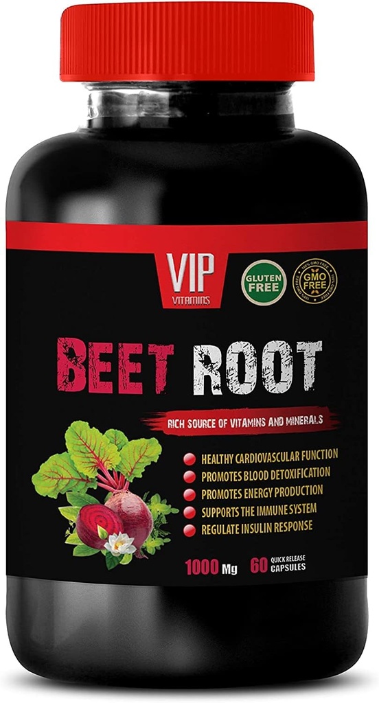 Sutra-food Beet Root Suplement - Beet Root 1000 MG - Beet Root Nitric Oxide Suplement, Beet Root Vitamins, Immune System Support, Beet Vitamin, Beetroot Tambahan, 1 Bot 60 Tab