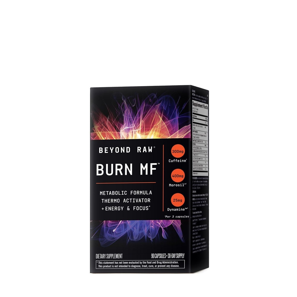BEYOND RAW Burn MF 124; Metabolic Formula, Thermo Aktivator, Supports Energy and Focus 124; 90 Count