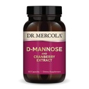 Dr. Mercola D-Mannose dan Ekstrak Cranberry, 30 Servis (60 Kapsul), Suplemen Dieter, Menyediakan Kesehatan Tract Uriner, Non- GMO