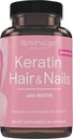 Reveage Keratin Booster with Biotin - Keratin Suplement with Biotin & Resveratrol - Supports Hair & Nail Health - 60 Kapsul