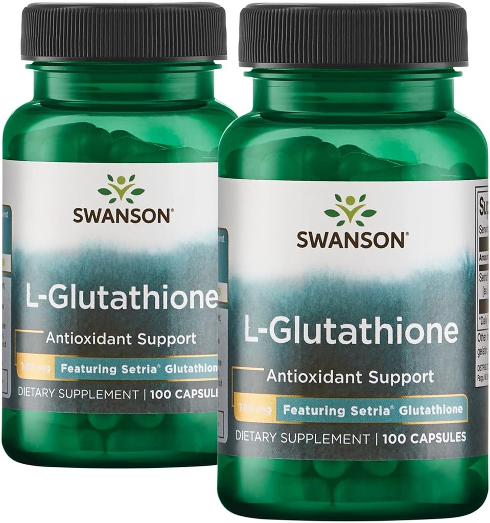 Swanson Amino Acid L- Glutathione 100 juta 200 Capsules 2 Botol