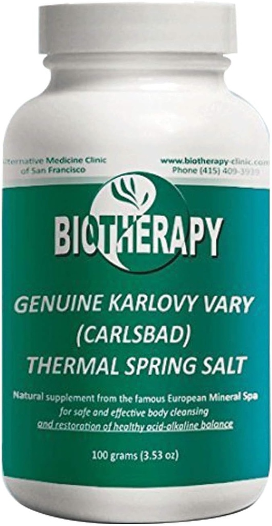 Bioterapi Genuine Karlovy Healing Mineral Water Thermal Spring Salt - Natural Mineral Suplemen Tubuh - Dukung Sistem Imune & Mengembalikan Keseimbangan Alkali - 100 Gram (3.53oz)