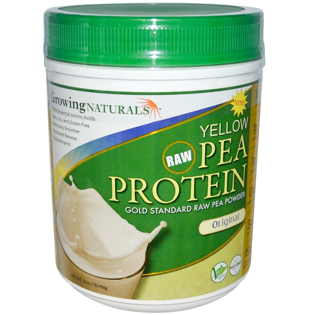 Tumbuh dewasa - Raw Yellow Pea Protein Asli - 16 oz.
