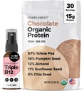 Komplement Chocolate Vegan Powder & Triple B12 Spray Bundle - Plant - berbasis Protein dan estiB12 Suplemen Energi dan Wellness