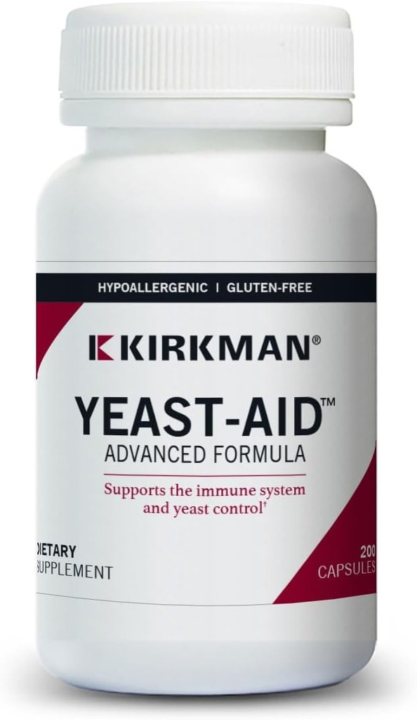 Kirkman - Yeast Aid Advanced Formula - 200 Kapsul - Support Yeast Control - Imune System Support - hypopullergenic