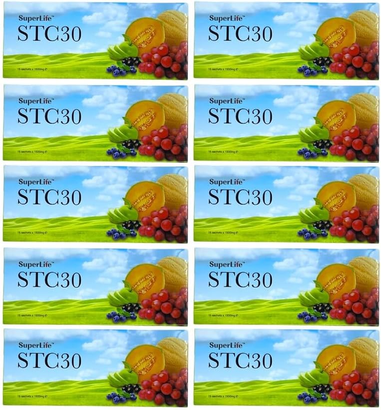 Super Life 10 Packs STC30 Stems Cell Anti Aging Reduce Wrinkles Pimples Fine Lines Texture Superlife (15 Sachets / Pack)