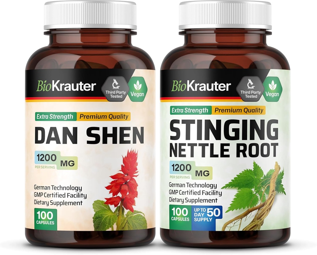 BIO KRAUTER Dan Shen 100 Capsules & Stinging Nettle 100 Kapsul