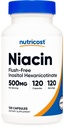 Niacin (Gratis) Inositol Hexanicotinate 500mg, 120 Capsules, Vitamin B3