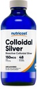 Nutricost Colloidal Silver 8oz - Cobalt Blue Glass Bottles, Bio- Active Colloidal Silver