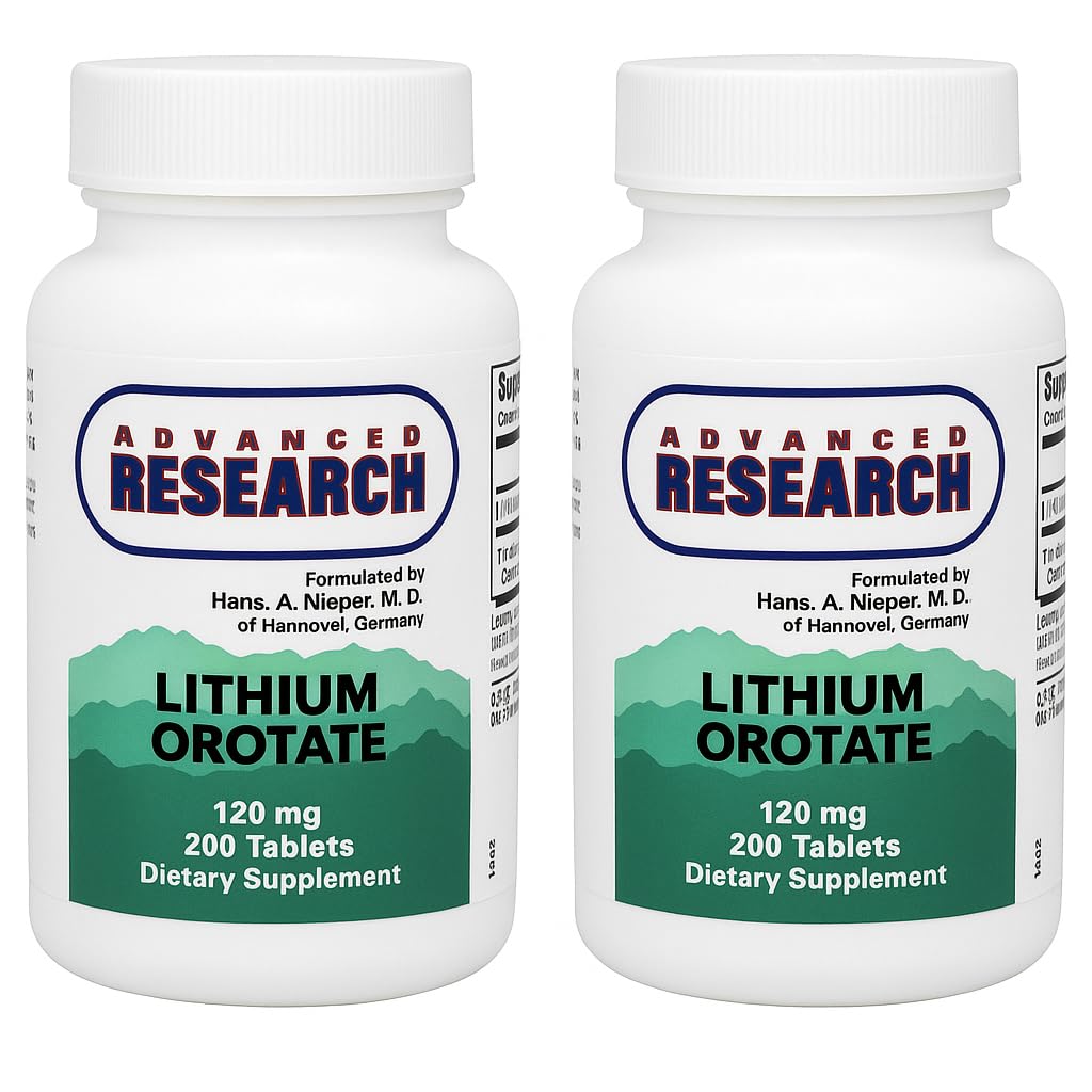 Nutrient Carriers Advance Research Lithium Orotasi 120 Mg 200 Tablet (Paket 2)