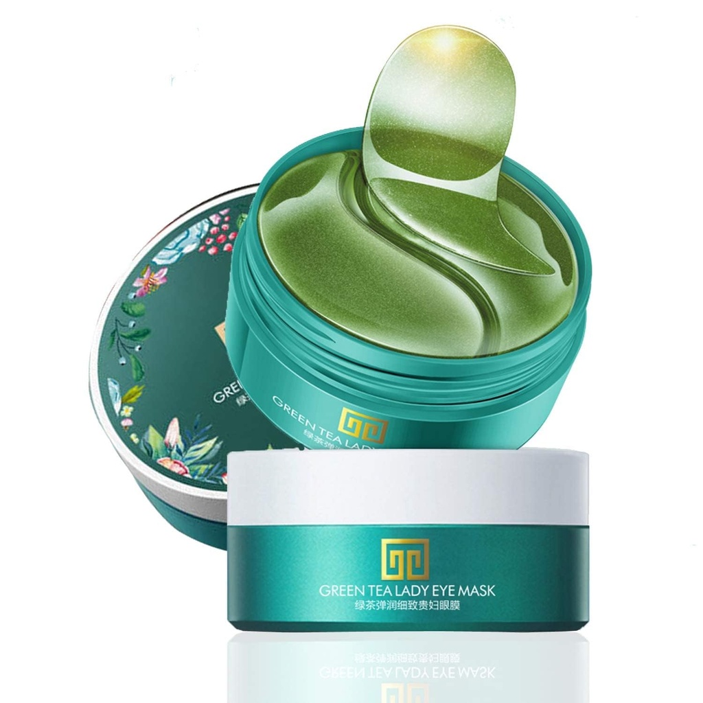 Under Eye Mask, Collagen Eye Mask 60 pcs, Green Tea Extract Under Eye Patches, Mask for Puffy Eyes, Undereye Dark Circles Treatment, Under Eye Pads, Anti- Wrinkle Gel Pads