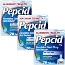 Ppicid AC Maximum Hearburn Relief Tablet, Prevents & Relieves Heartburn & Acid Reflux Dikarenakan Gangguan Acid, 20 mg Fomotidine, ICY Cool Mint Flavor, Multipack, 3 x 20 ct