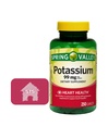 Spring Valley Potasium 99 mg, 250 Count + STS Sticker.