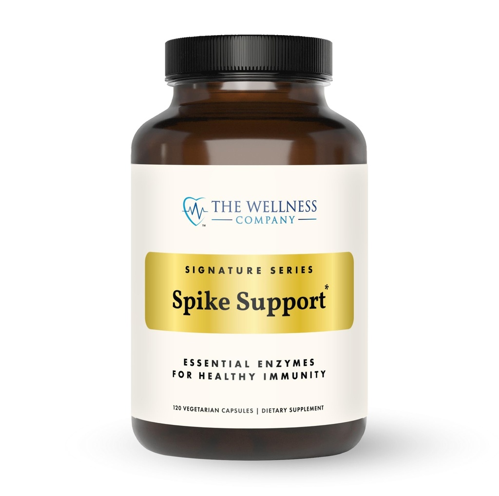 The Wellness Company Spike Support - Detox, Imune Health, Blood Flow, Anti- Cloting - Nattokinase, Dandellion Root, & Black Sativa 14; 120ct (2 Pasokan Bulan)