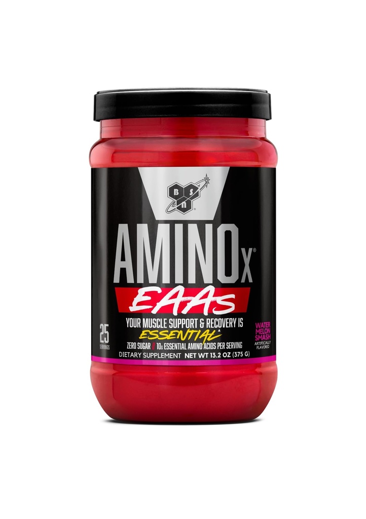 BSN Amino X EAAS, Pemulihan Muscle & Endurance, 10g Escule Amino Acids, 5g BCAS, Zero Sugar, Caffeine Free, Watermelon Splash, 13.2oz, 25 Servings