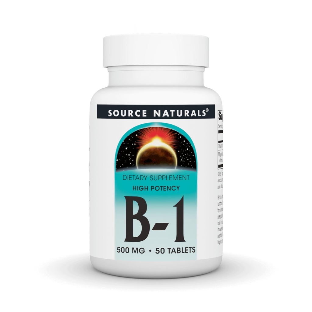 Sumber Vitamin B-1 Thiamin 500mg - Potensi Tinggi, 500mg - 50 tablet