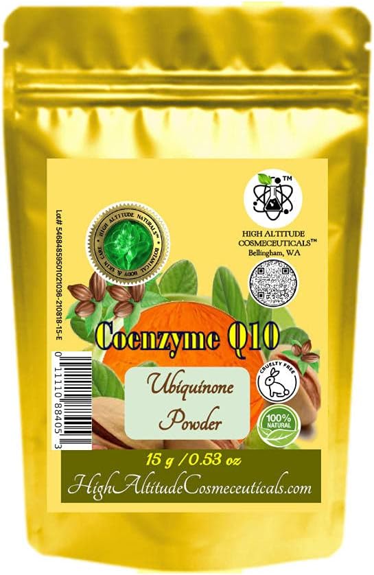 15g Coenzim Q10 (Ubiquinone, Coq10) Powder Cosmetic Antioksidant Skin Care, Buat DIY Liquid Face Serum, Cream, Lotion, Moisturizer, Talend Saggy Skin, Impreve Stretch Marks Appares