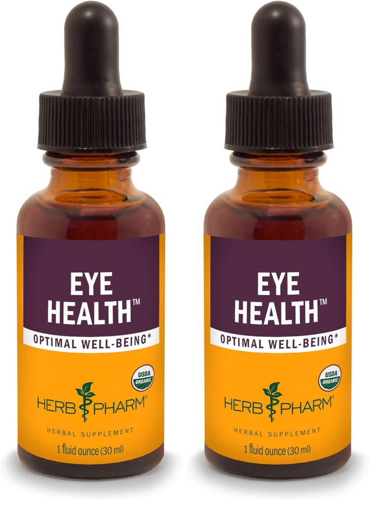 Herb Pharm Eye Health Cair Herbal Formula dengan Bilberry dan Goji Liquid Extracts - 1 Ounce (Paket 2)