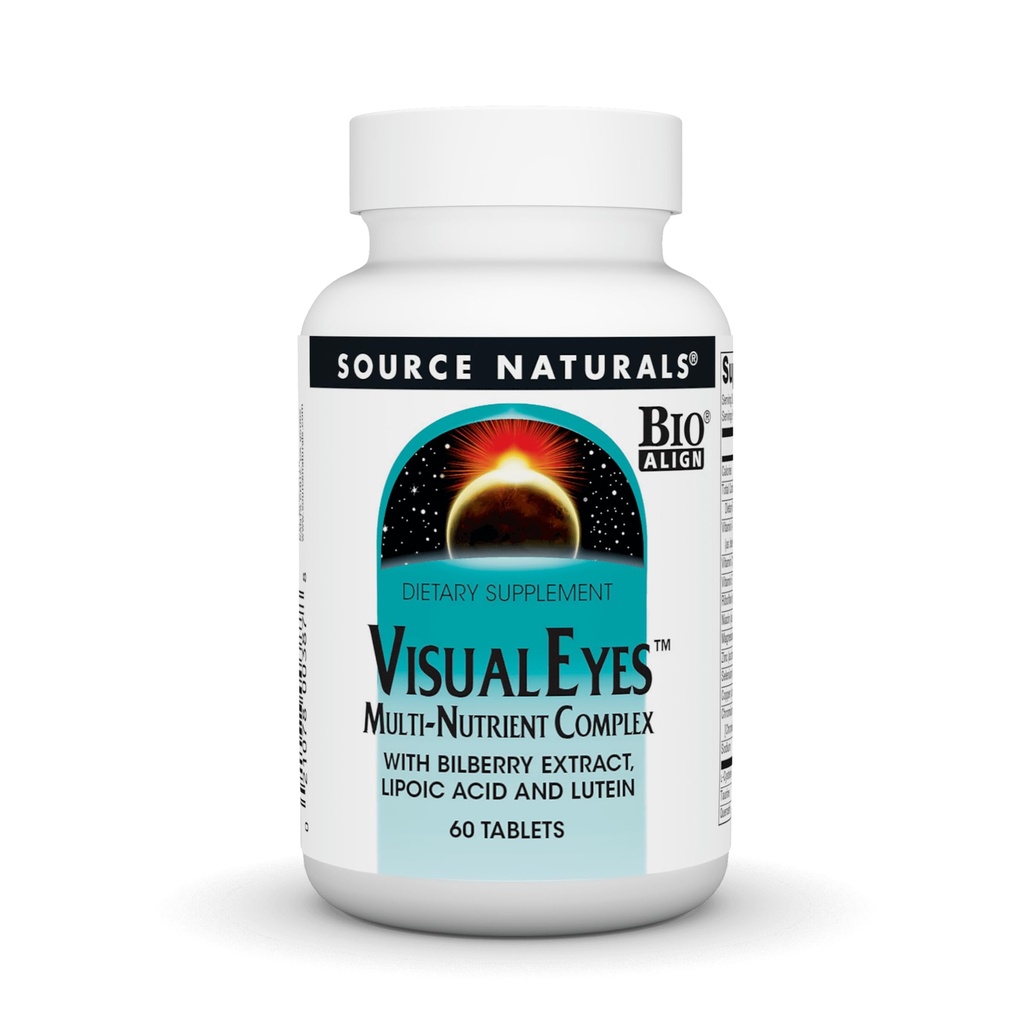 Suplemen Diet Mata Visual sumber - Kompleks Jumlah Kalikan dengan Ekstrak Bilberry, Lipoic Acid dan Lutein - 60 Tablet