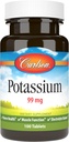 Carlson - Potasium, 99 mg, Promotes Nerve Kesehatan & Fungsi Otot, 100 Tablet