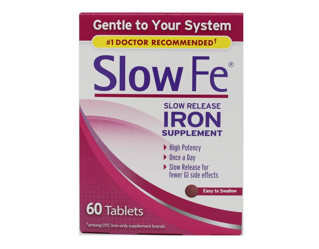 Slow Fe, High Potency Iron 45 mg, Slow Rilis - 60 tablet