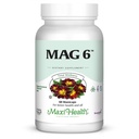 Magnesium B6 Mag 6 Magnesium Glycinate dengan Vitamin B6 Mineralisasi Bone Sehat, Dukung Nerve & Muscle Fungsi, Energi Metabolisme - Non-GMO, Vegan, Gluten Bebas, Kosher 60 Capsules