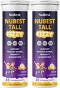 NuBest Tall Fizzy 124; Bone Energy, Imuniance, Digetical Health for Kids Age 4 + & Teens