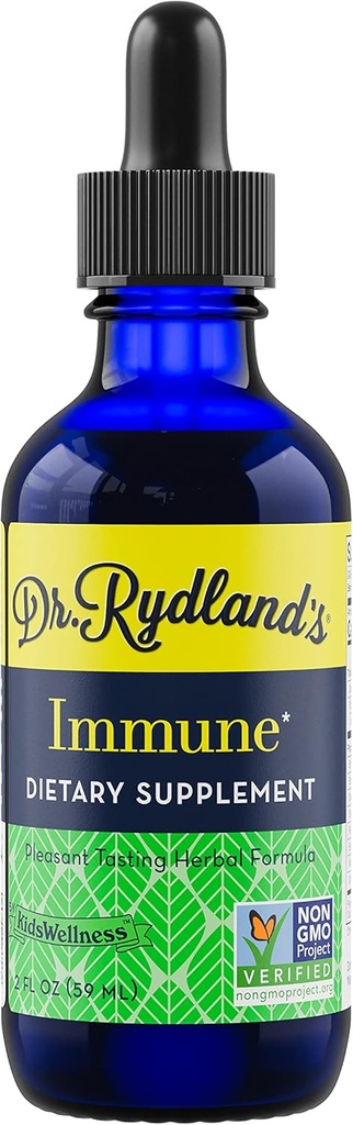 Suplemen Herbal Rydland: 124; Dibuat oleh KidsWellness 124; Aman dan Efektif untuk Bayi untuk Dewasa 124; Imune 124; Colds, Flu, Bronchial dan Croup Sympories 124; 2 Ounce Bottle