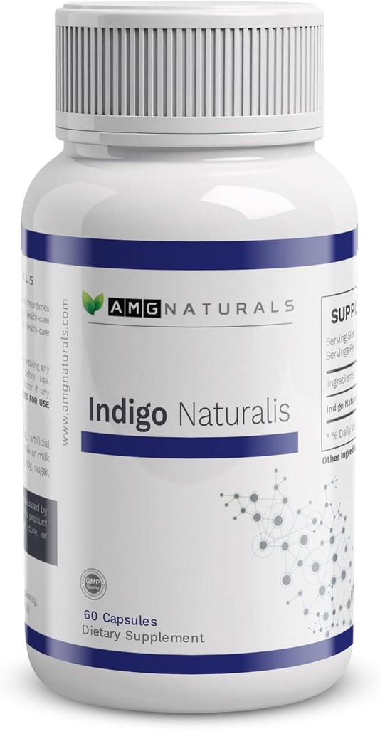 Indigo Aprialis - 60 Capsules of Pure Indigo Navalis with No Binders, No Fillers, No Excipients, No Preservations - Whole Herb