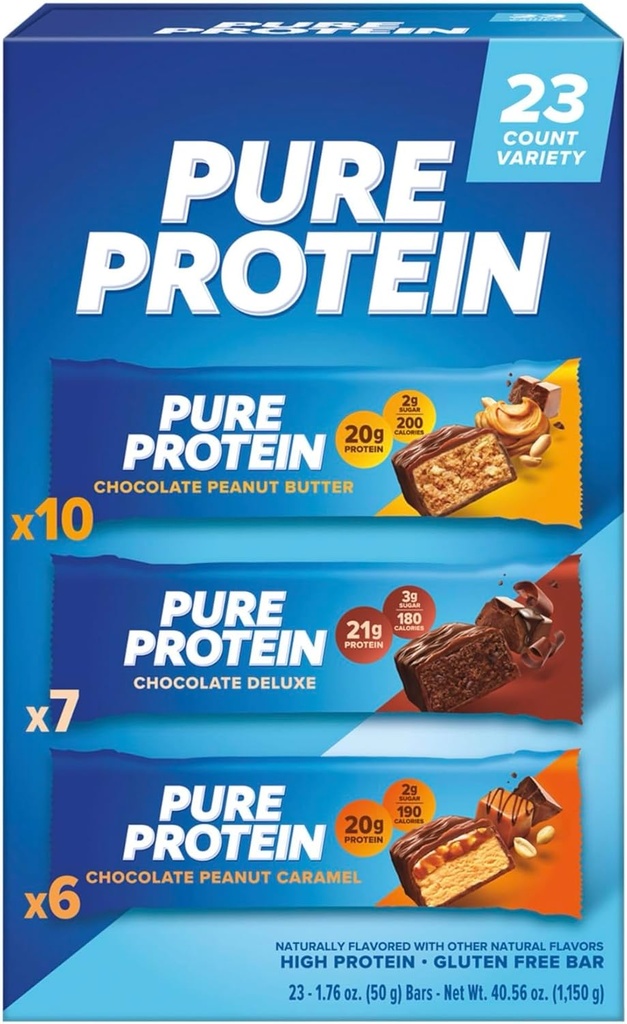Murni Protein Bars, Variety Pack, 1.76 oz, 23-ct