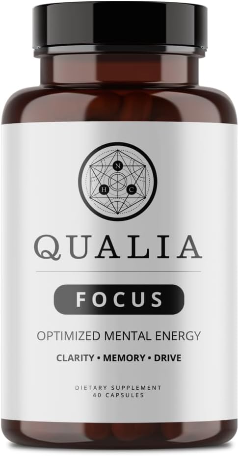 Qualia Focus Booster Supplement 126; A powerful Nootropic Designed to Deliver Substained Mental Energy, Allence, Concentration & Memory 124; with Ginkgo Biloba, L-Theanine Plus 124; 1 MonthSuply