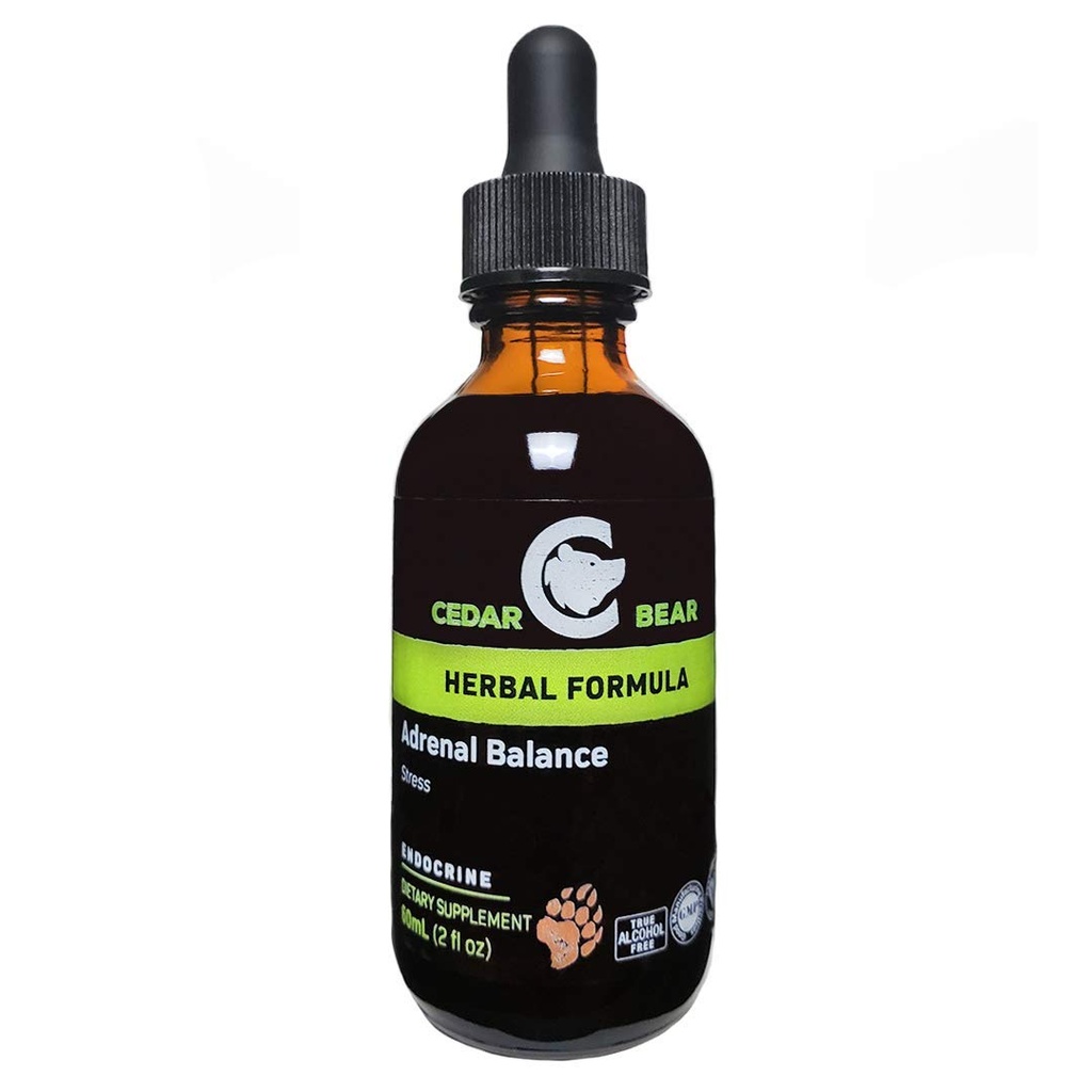 Cedar Bear Adrenal Balance - Liquid Herbal Suplemen dengan Adaptogens Bahwa Fights Fatigue, Manage Stress dan Meningkatkan Energi 2 / 60 ml (1 Unit)