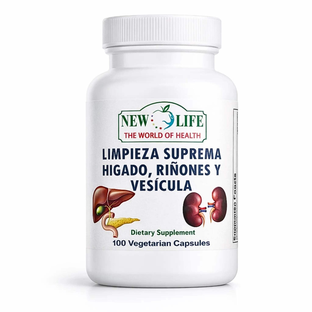 New Life Limpieza Suprema Hígado Riñones y Vesicula, Sehat Liver, Dandelion Root, Milk Thistle Extract, 100 Capsules
