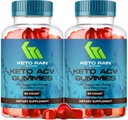 (2 Paket) Keto Rain Gummies - Keto Rain Advanced ACV Gummys, Keto Rain ACV Gummy 1050MG - All Natural Keto Apple Cider Vinegar, KetoRain ACV Gummys, 120 Gummy selama 2 bulan