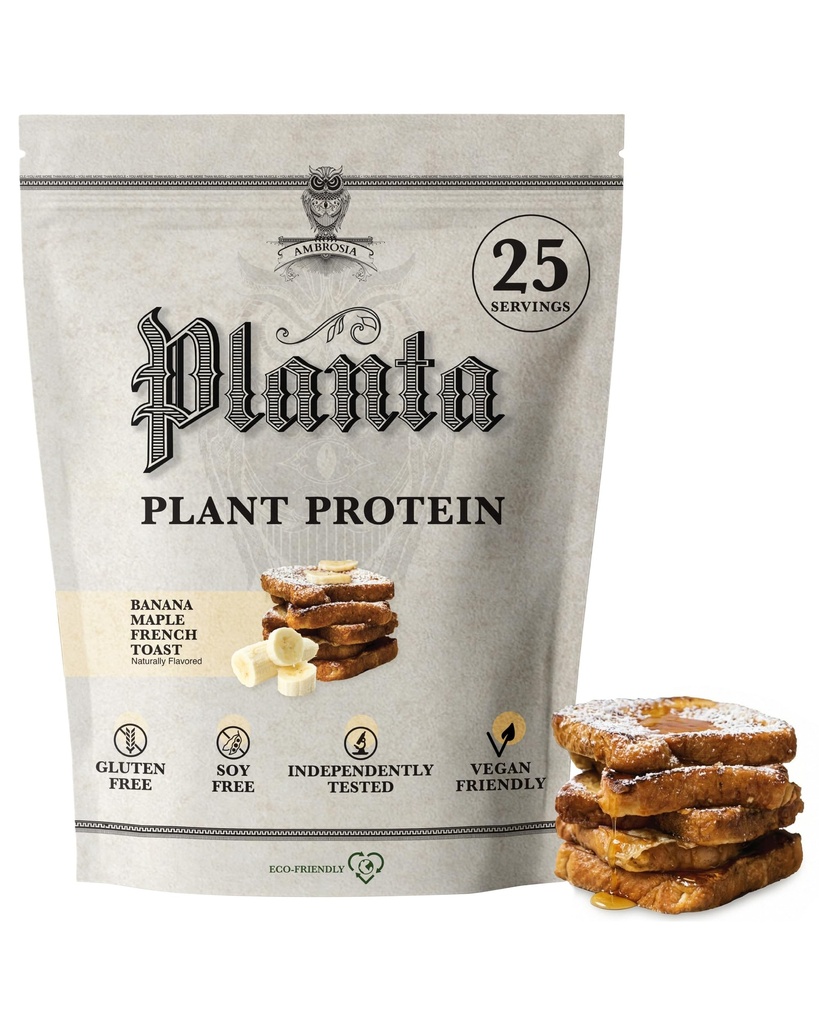 Ambrosia Planta - Premium Plant - berbasis Protein 124; Vegan & Keto Friendly 124; Gourmet Flavors dengan No Bloating atau stomach Upset 124; Gluten & Soy Free 124; No Added Sugar 124; 25 Curiers