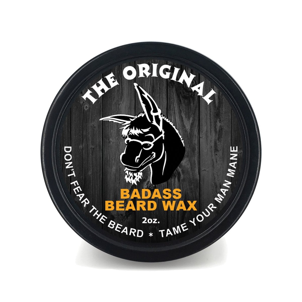 Badass Card Beard Wax For Men - The Original, 2 oz - Softens Beard Hair, Leaves Your Beard Looking and Feeling More Dese